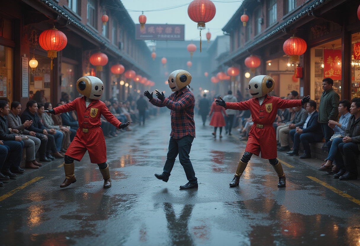 AI Robots Dance in the Rain as Pingyao Film Festival Turns 10, Honors Ann Hui