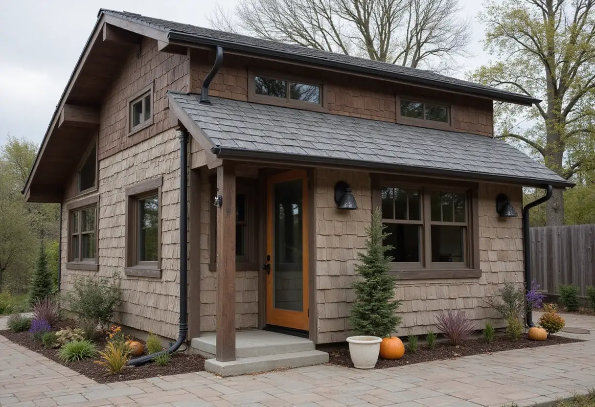 Armadillo furniture is clad in reused shingles to resemble "friendly monsters"