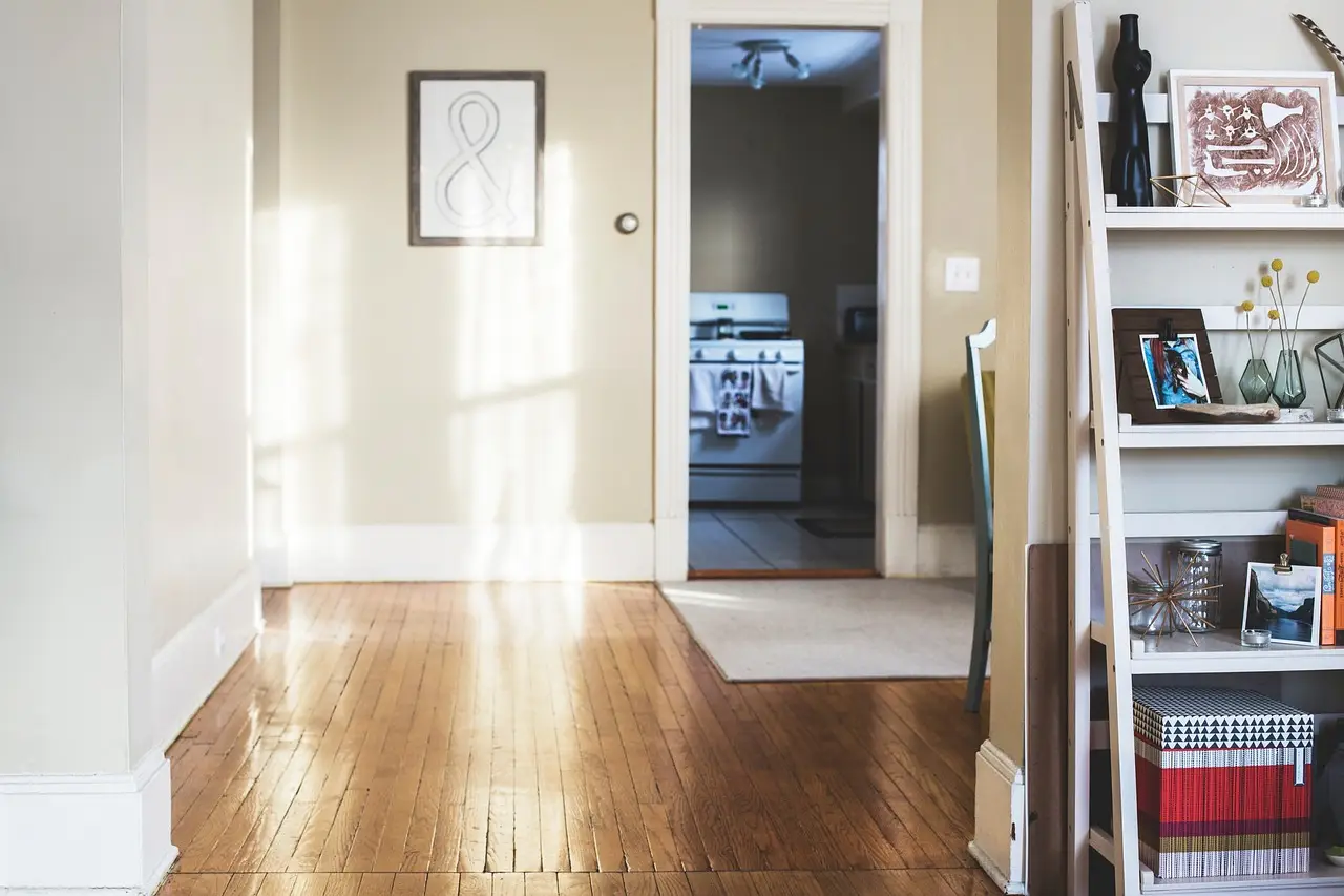 A 750-Square-Foot Home Gets a Fresh and Fun Look, Thanks to Colorful Floors and a Pink Bathroom