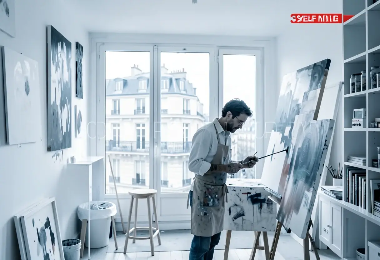 In His Montmartre Atelier, a Self-Made, 91-Year-Old Artist Paints On