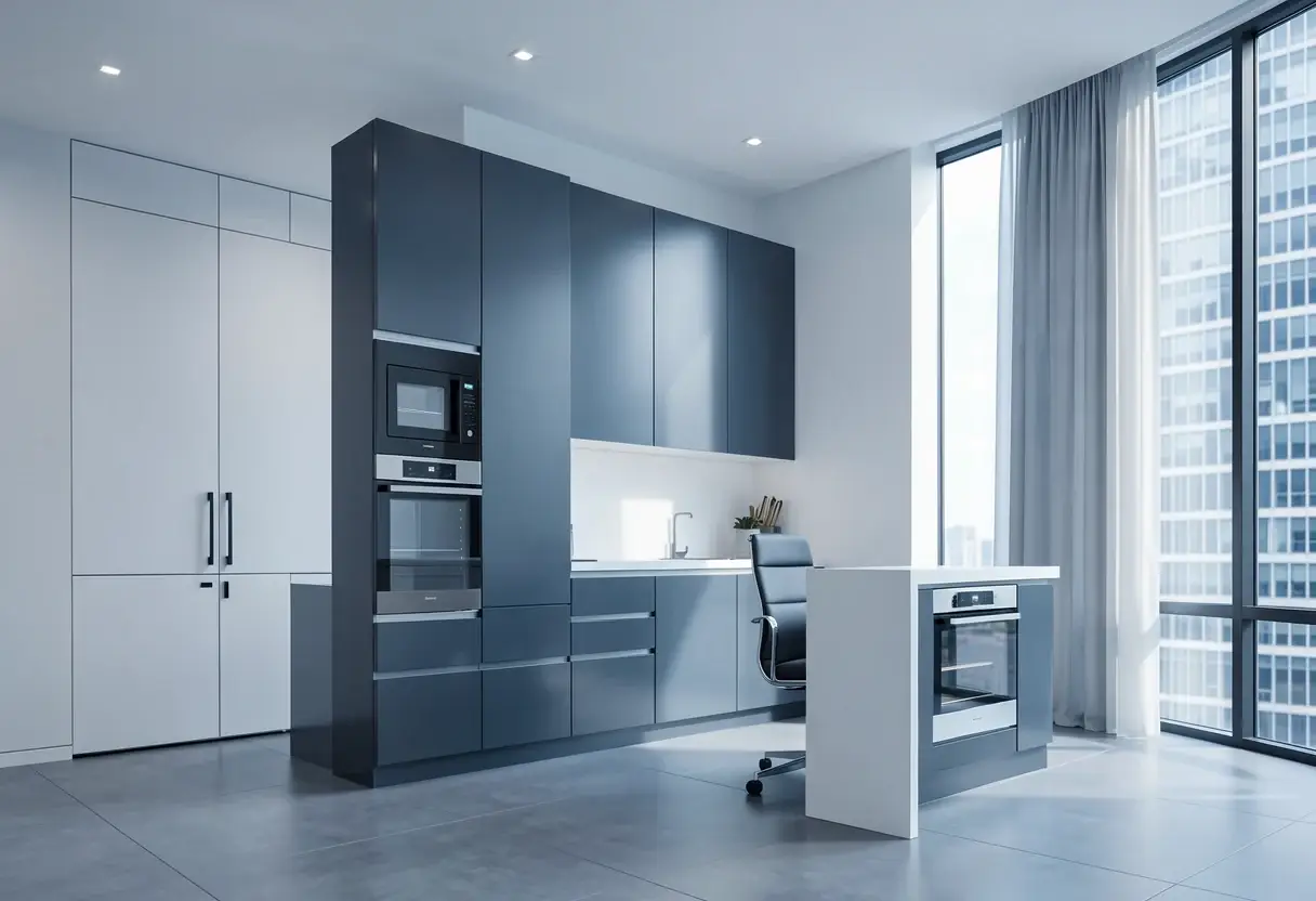 Mariel Lozano Studio "optimises compact layout" of Mexico City apartment with custom furniture